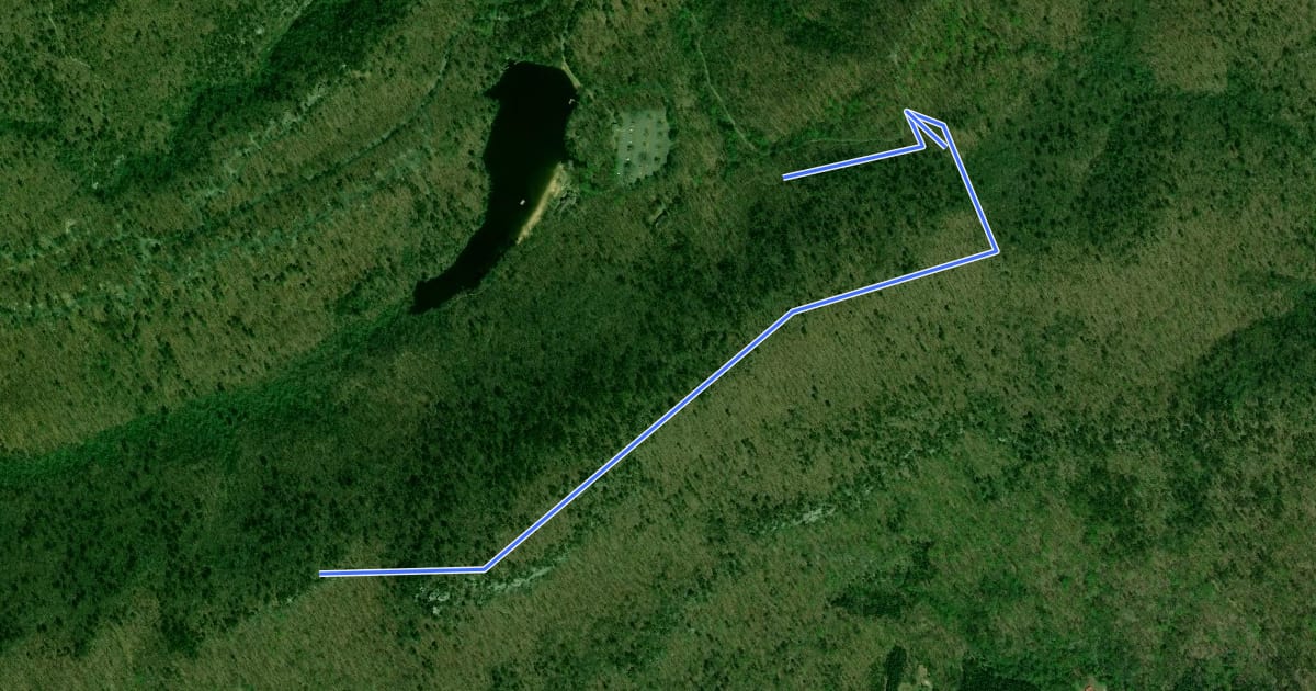 Маршрут Wolf Rock Trail на спутниковом снимке