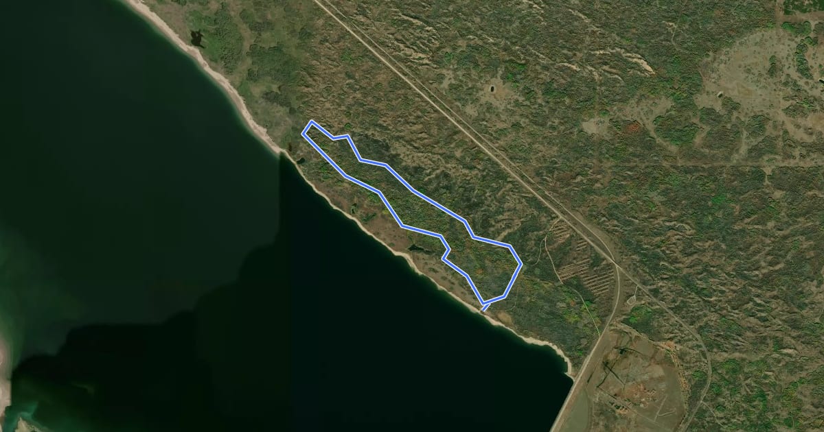 Маршрут Wolf Willow Far Loop на спутниковом снимке