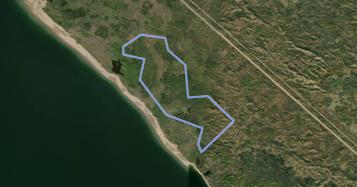 Маршрут Wolf Willow Middle Loop на спутниковом снимке