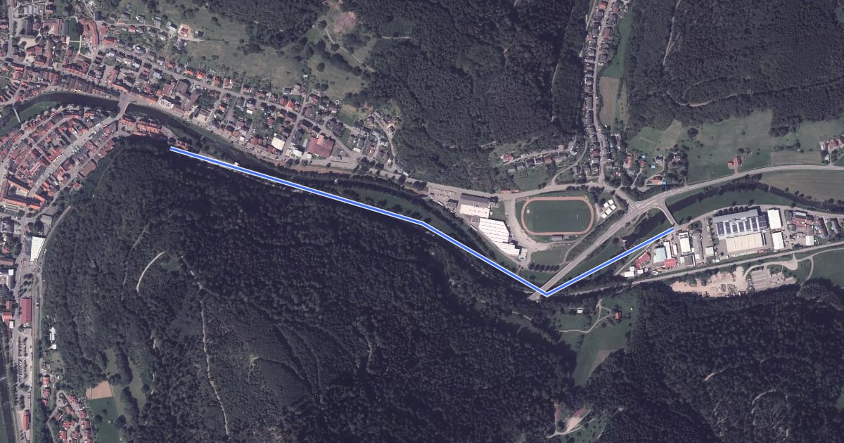 Маршрут Wolfach Schmelzebrücke - St. Jakobsweg на спутниковом снимке