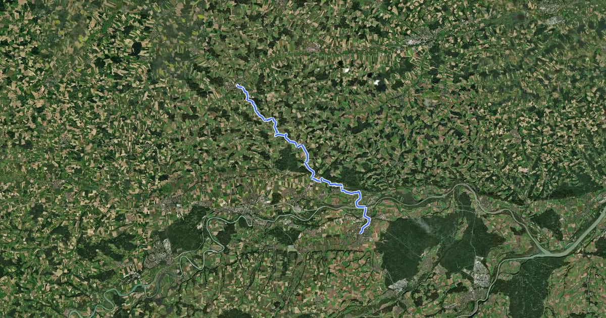 Маршрут Wolfgangweg - 07 - Neumarkt-Altötting на спутниковом снимке