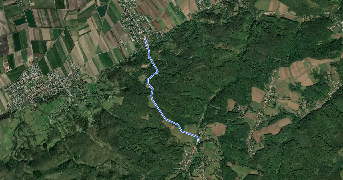 Маршрут Wolfpassing - Unterkirchbach/Hochfeldweg на спутниковом снимке