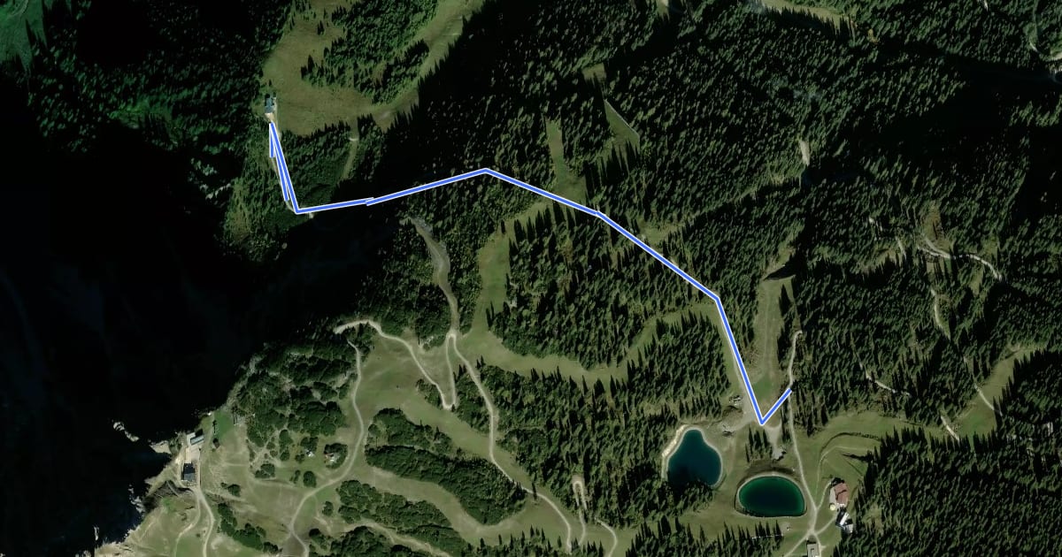 Маршрут Wolfratshauser Hütte на спутниковом снимке