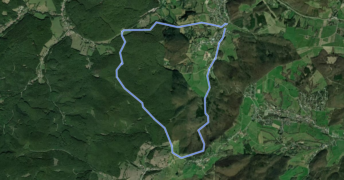 Маршрут Wolfsgraben - Taborkreuz - Engelkreuz - Drei Berge - Hochroterd Rundwanderweg на спутниковом снимке