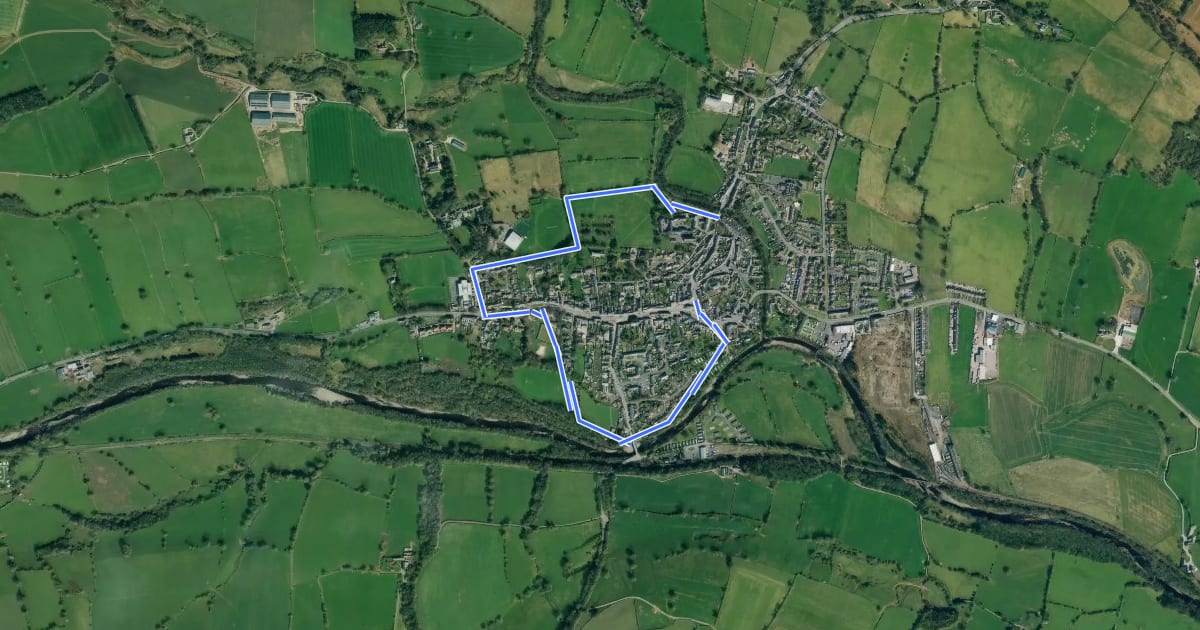 Маршрут Wolsingham Family Walk на спутниковом снимке