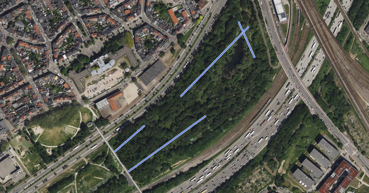 Маршрут Wolvenberg wandelpad на спутниковом снимке