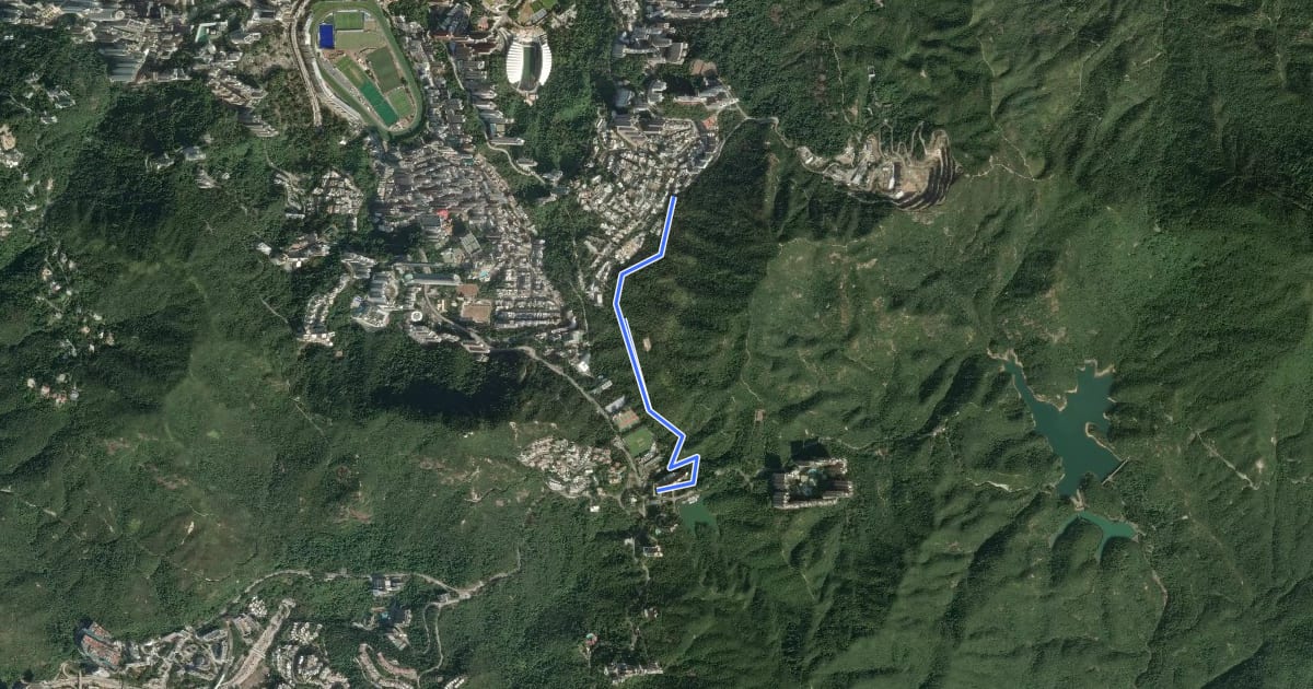 Маршрут 黃泥涌樹木研習徑 Wong Nai Chung Tree Walk на спутниковом снимке