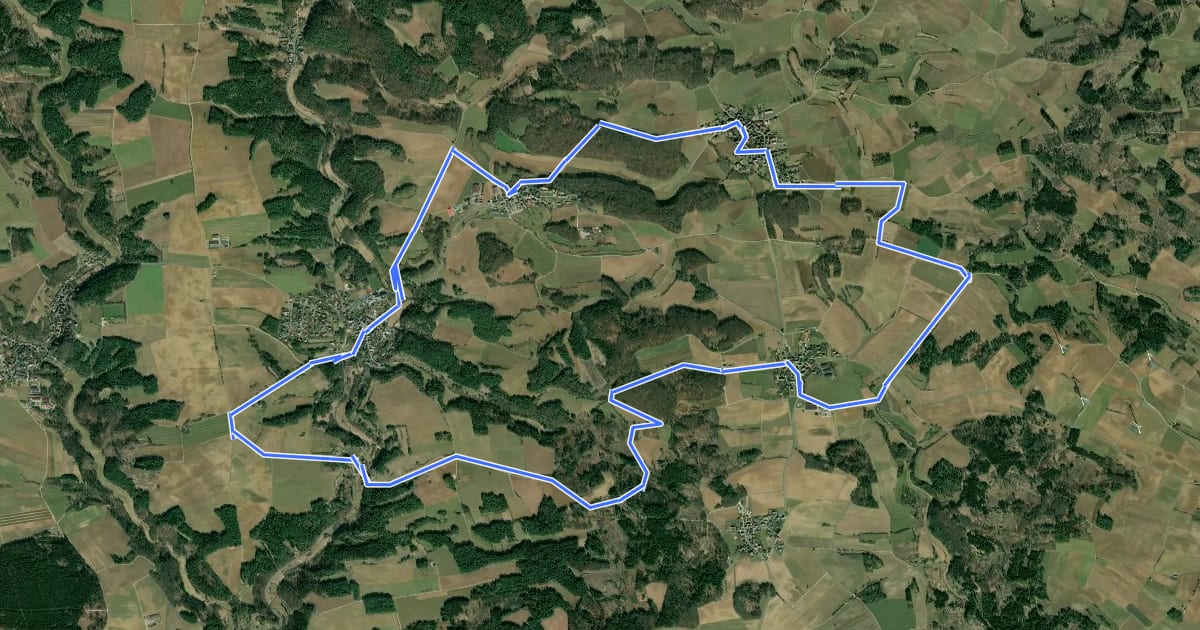 Маршрут Wonsees Rundwanderweg "Roter Ring" на спутниковом снимке