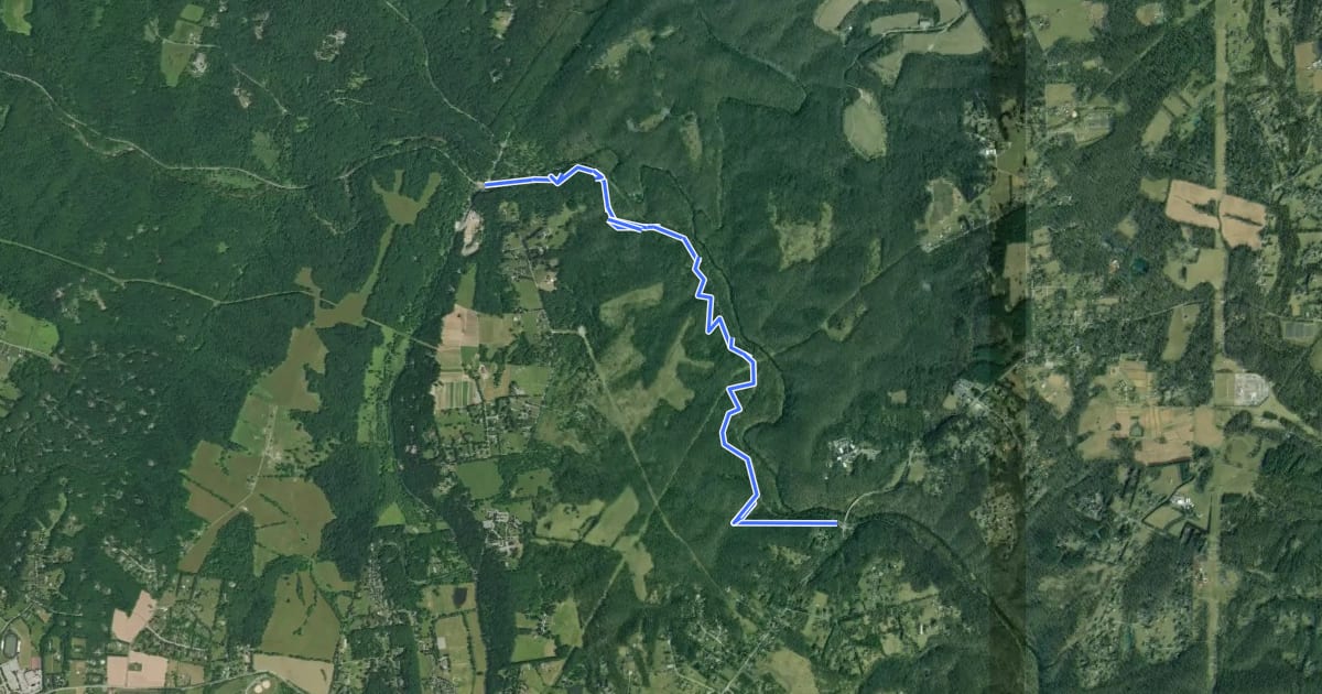 Маршрут Wood-Marr Trail на спутниковом снимке