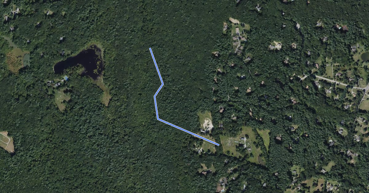 Маршрут Woodhaven Trails на спутниковом снимке