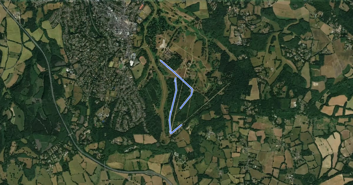 Маршрут Woodland Ramble, Knole на спутниковом снимке