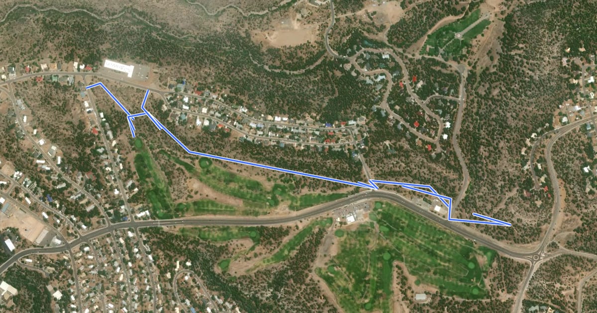 Маршрут Woodland Trail на спутниковом снимке
