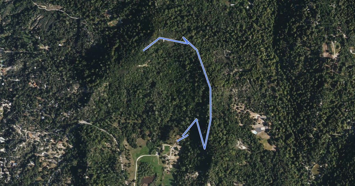 Маршрут Woodrat Trail на спутниковом снимке