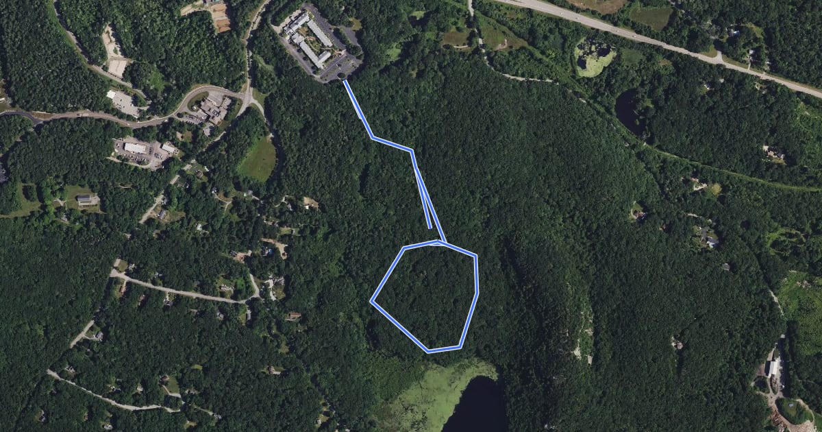 Маршрут Woods Trail на спутниковом снимке