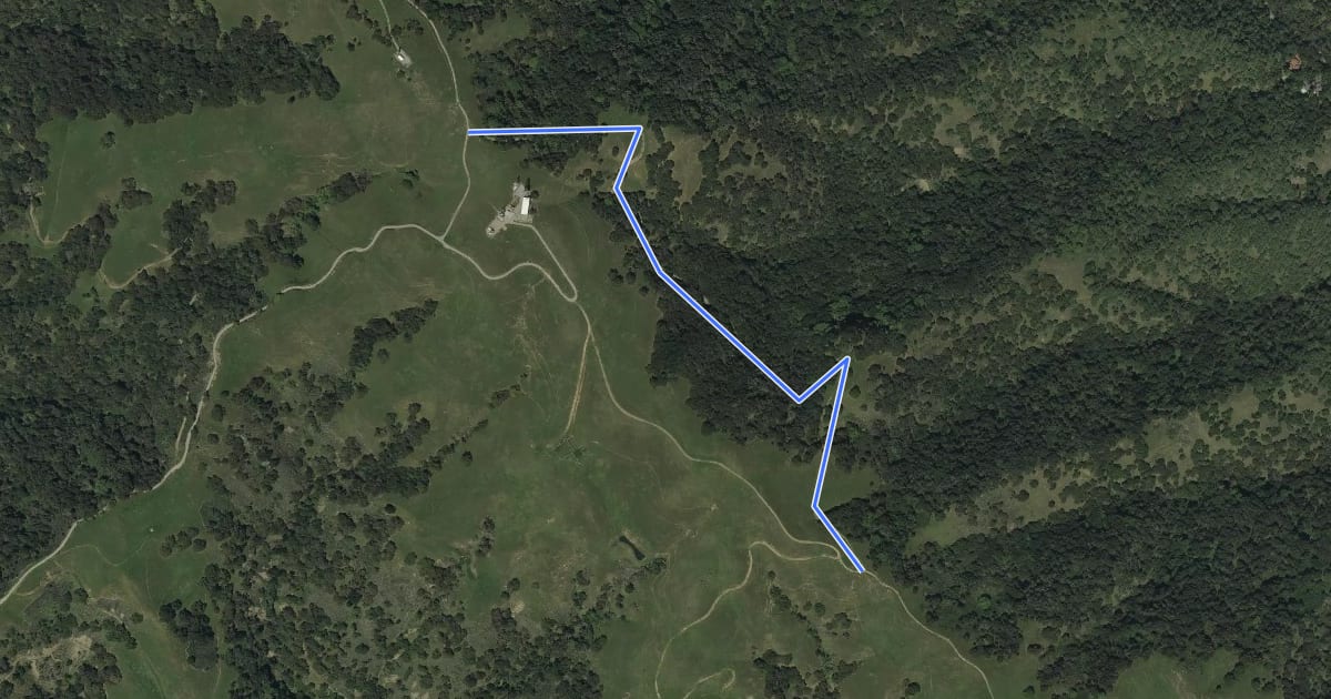 Маршрут Woodside Spring Trail на спутниковом снимке