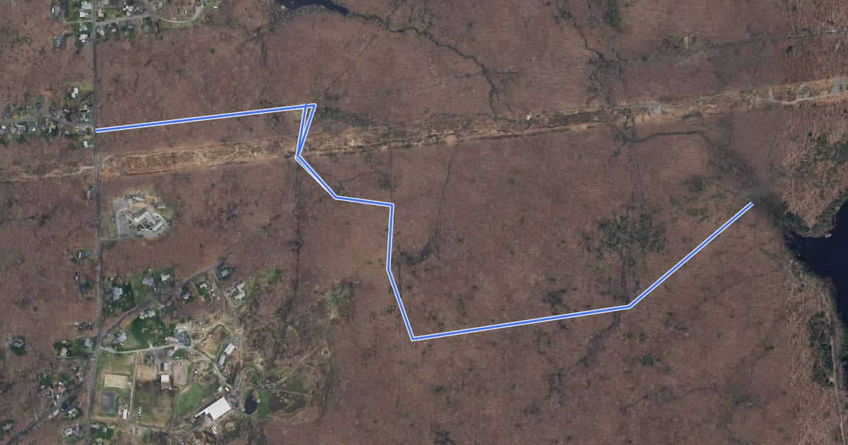 Маршрут Woodtick Trail на спутниковом снимке