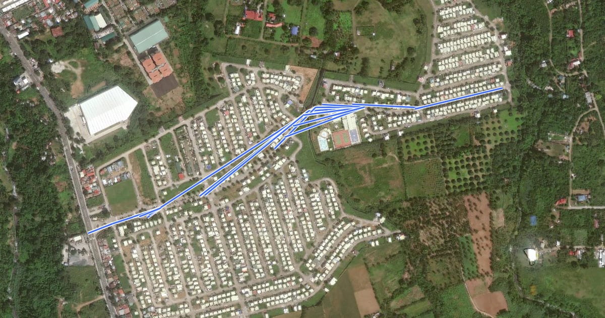 Маршрут WP Main Bicycle Route (eastbound) на спутниковом снимке