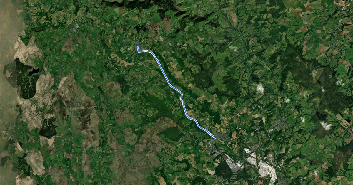 Маршрут Wray Valley Trail на спутниковом снимке