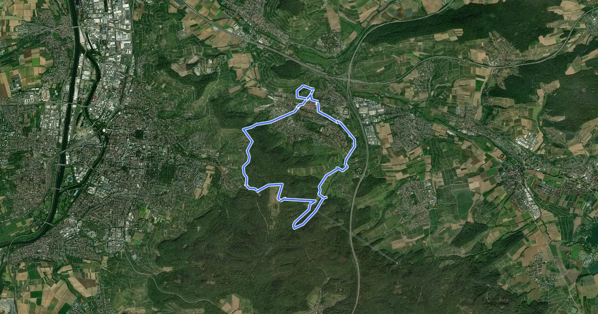 Маршрут WT1 Zwischen Stadtsee und Waldheide на спутниковом снимке