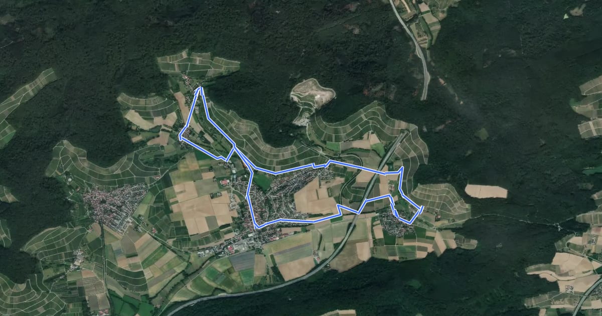 Маршрут WT10 Brunnen und Quellen in Eberstadt на спутниковом снимке