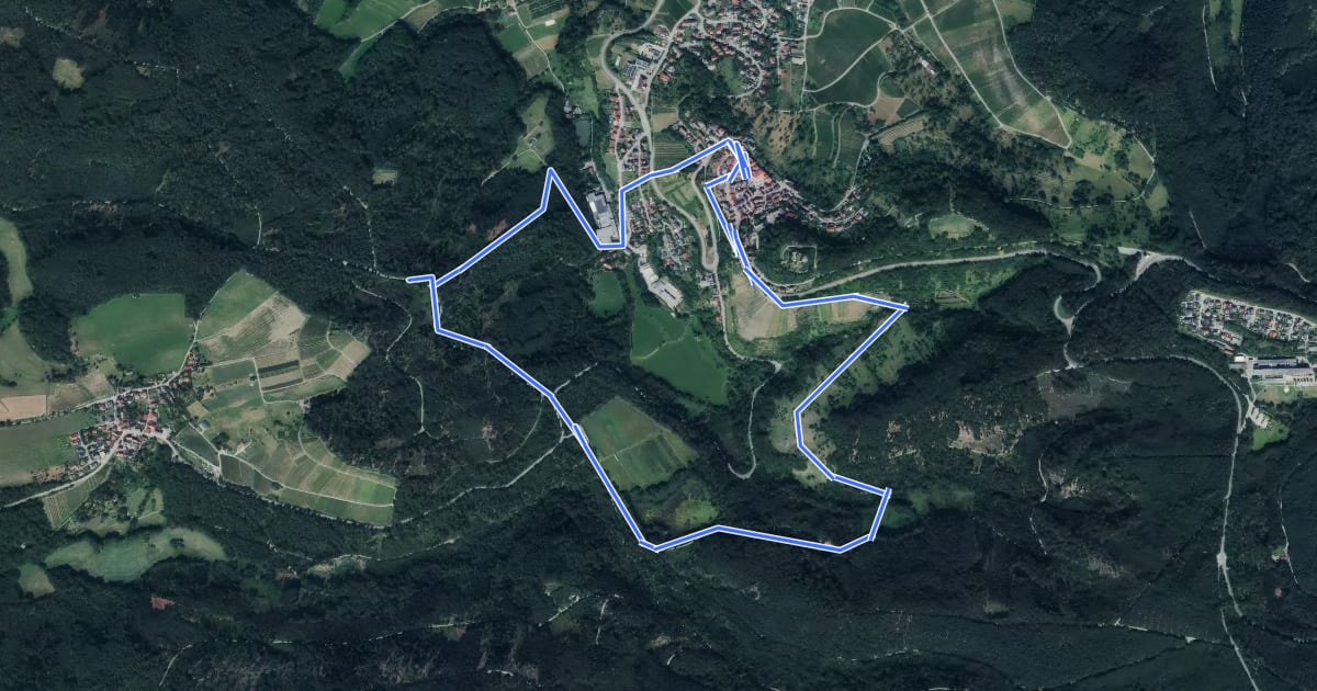 Маршрут WT15 Wasser-Tour на спутниковом снимке