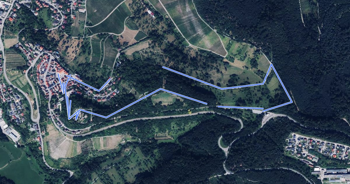 Маршрут WT16 - Burgruine, Aussichten und Motorräder на спутниковом снимке