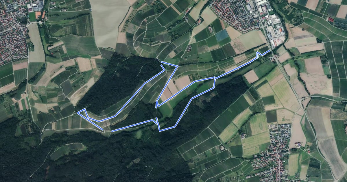 Маршрут WT24 Föhrenberg-Tour на спутниковом снимке