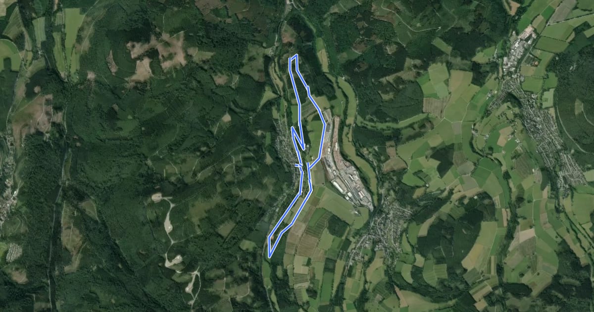 Маршрут Wulmeringhausen Rundweg W3 на спутниковом снимке