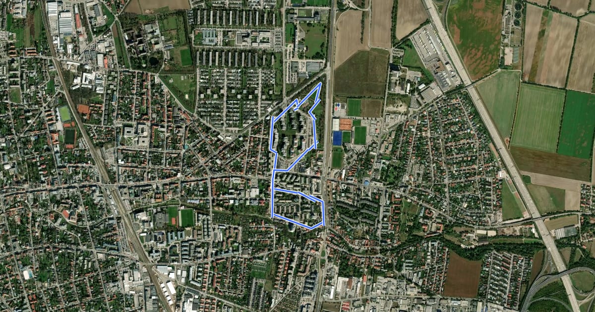 Маршрут Wunschhaus Runde на спутниковом снимке