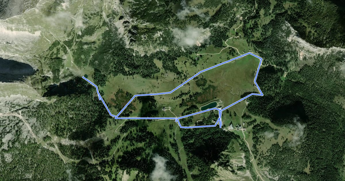 Маршрут Wurzeralm NaturErlebnisWeg на спутниковом снимке