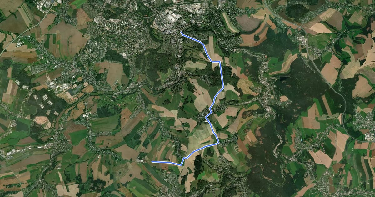 Маршрут Ww Altchemnitz-Berbisdorf-Eisenweg на спутниковом снимке