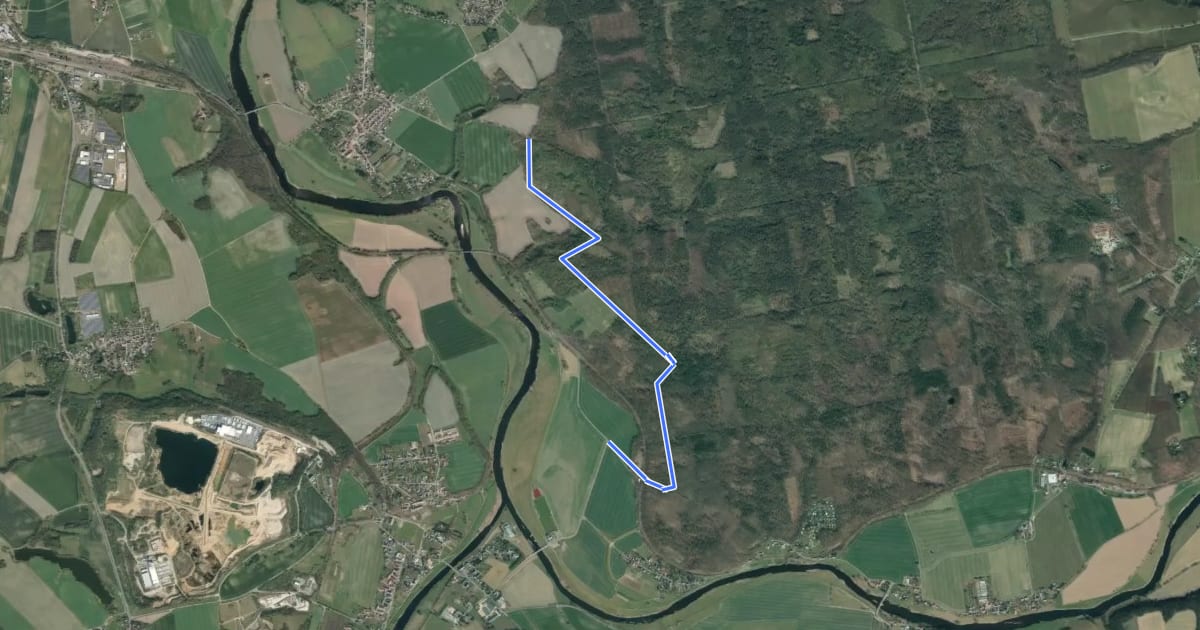 Маршрут Ww Am Rande des Thümmlitzwaldes на спутниковом снимке