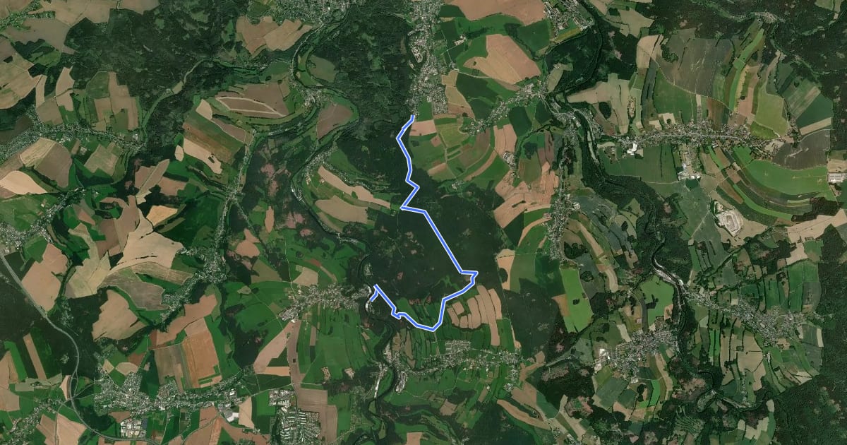 Маршрут Ww Augustusburg-Witzschdorf in Augustusburg schlecht markiert на спутниковом снимке
