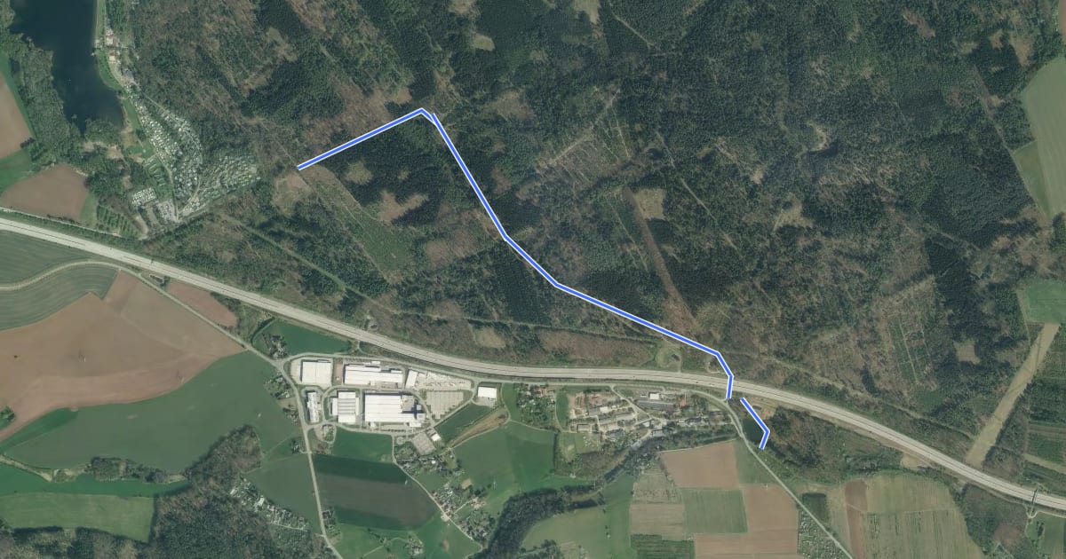Маршрут Ww Autobahn A 4-Stausee Oberwald на спутниковом снимке