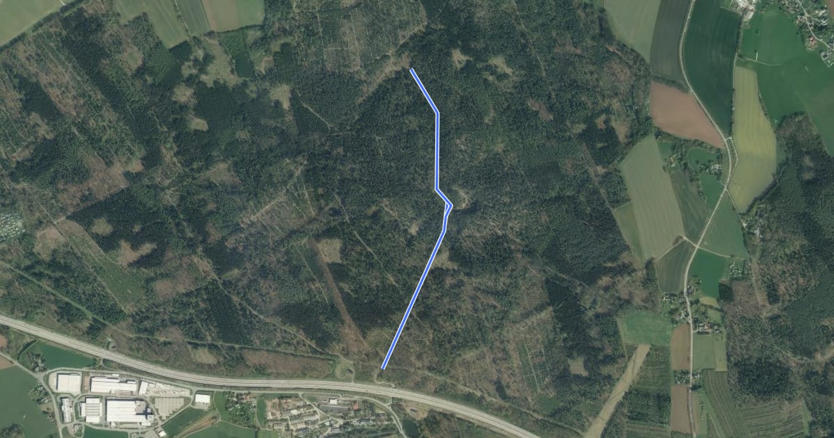 Маршрут Ww Autobahn A4 - Karl-May-Höhle на спутниковом снимке