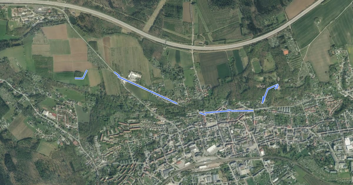 Маршрут Ww Berggasthaus - Lutherhöhe über Karlstraße на спутниковом снимке