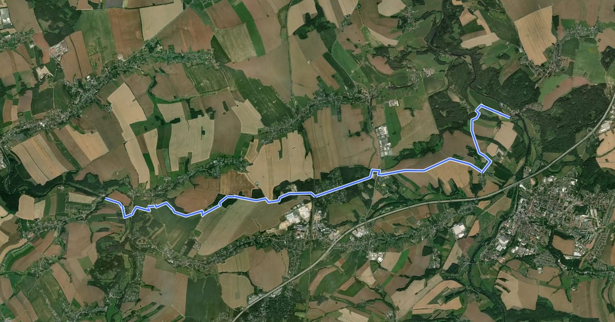 Маршрут Ww Chemnitztal - Köthensdorf - Bhf. Oberlichtenau - Merzdorf - Sachsenburg на спутниковом снимке