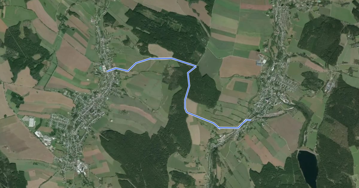 Маршрут Ww Crottendorf-Firstenweg-Cranzahl на спутниковом снимке