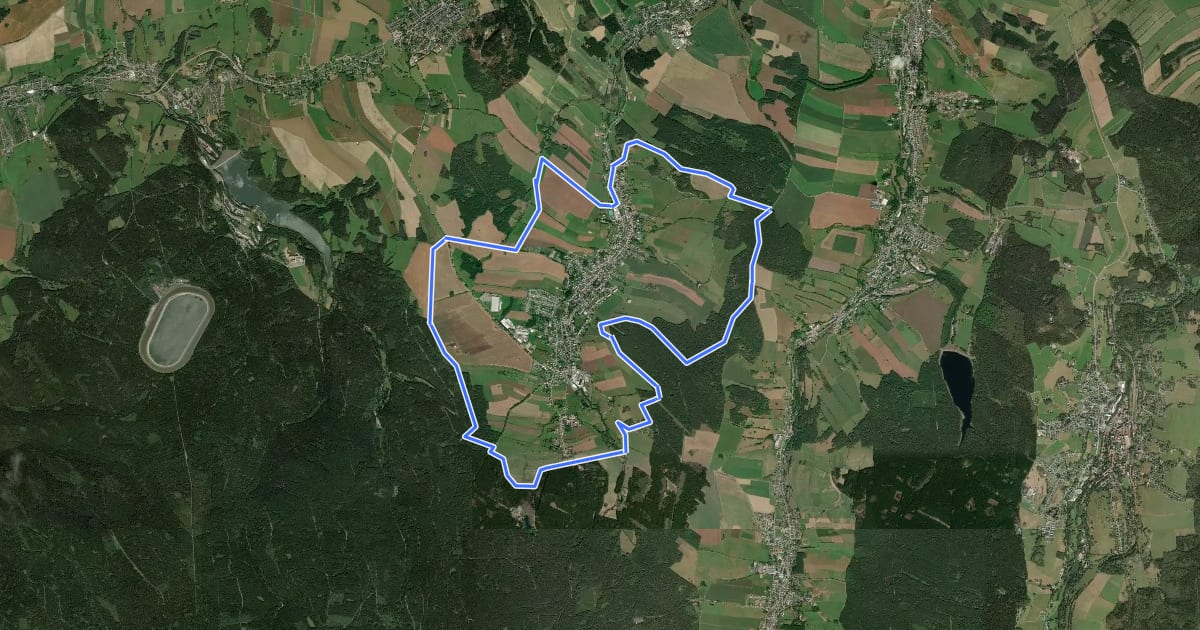 Маршрут Ww Crottendorfer Rundwanderweg на спутниковом снимке