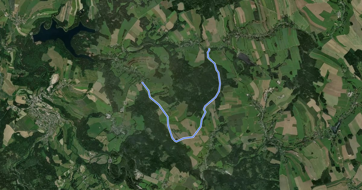 Маршрут WW Dörnthal-Hutha-Forchheim на спутниковом снимке