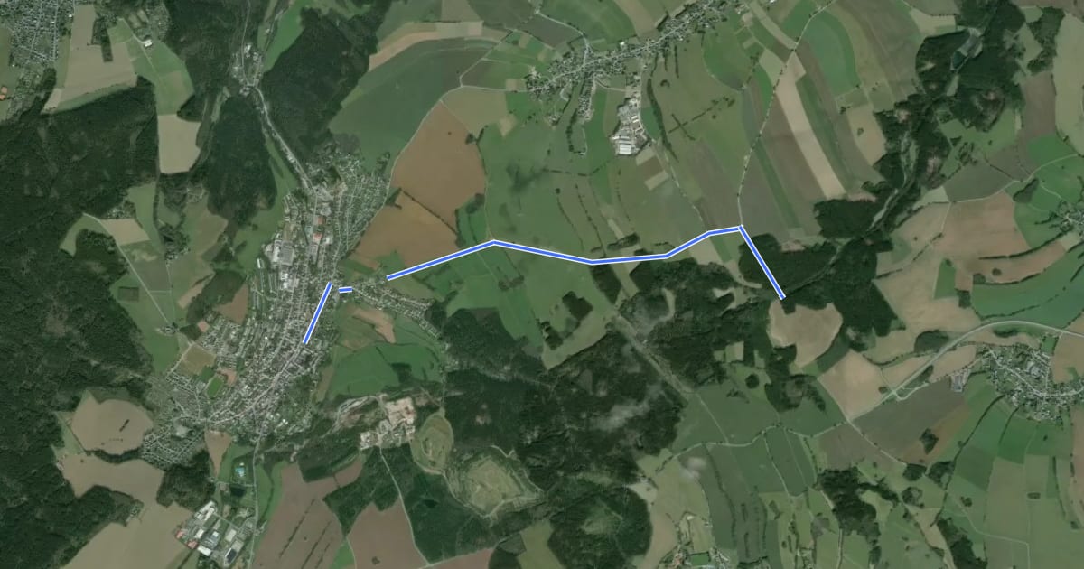 Маршрут Ww Ehrenfriedersdorf-Faule Brücke на спутниковом снимке