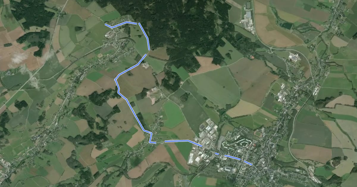 Маршрут Ww Eisenweg-Greifenbachstauweier на спутниковом снимке
