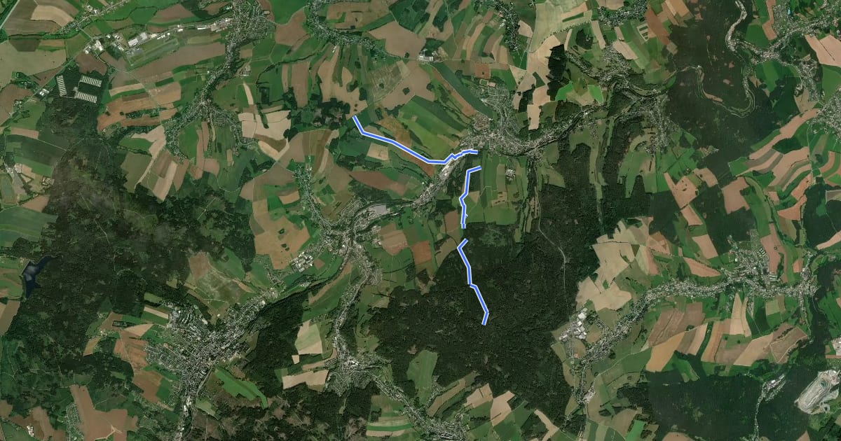 Маршрут Ww Eisenweg-Mühlberg-Abtwald Tischl, Markierung mangelhaft на спутниковом снимке
