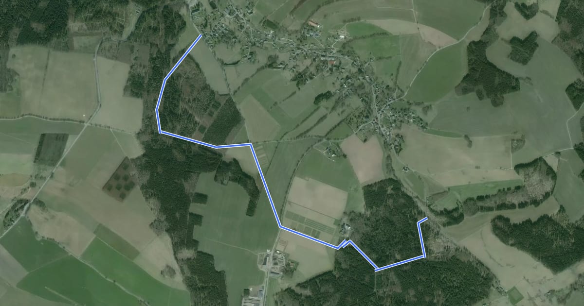 Маршрут WW Forchheim-Neusorge на спутниковом снимке