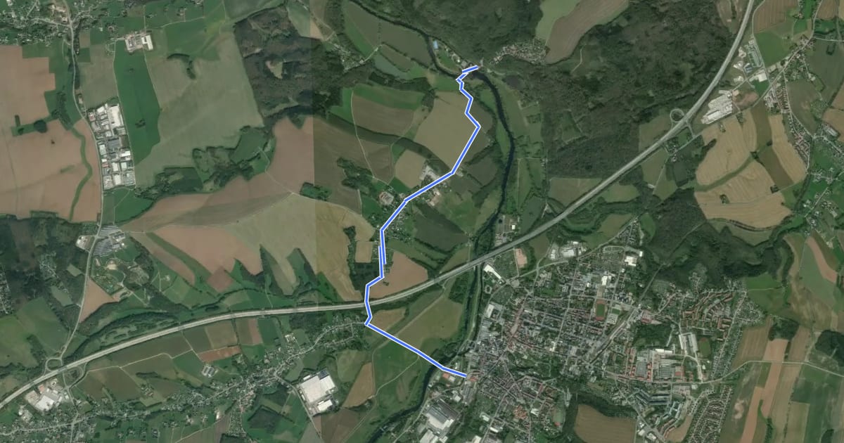 Маршрут Ww Frankenberg - Merzdorf - Sachsenburg на спутниковом снимке