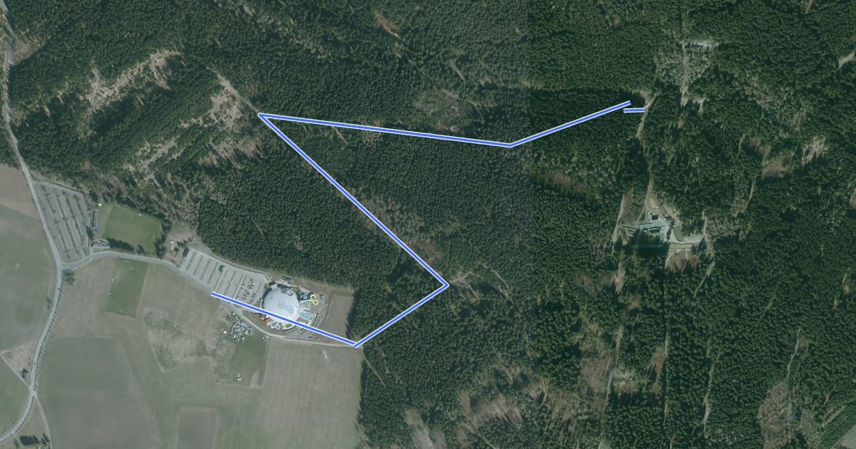 Маршрут Ww Geyer-Erlebnisbad-Sprungschanzen на спутниковом снимке