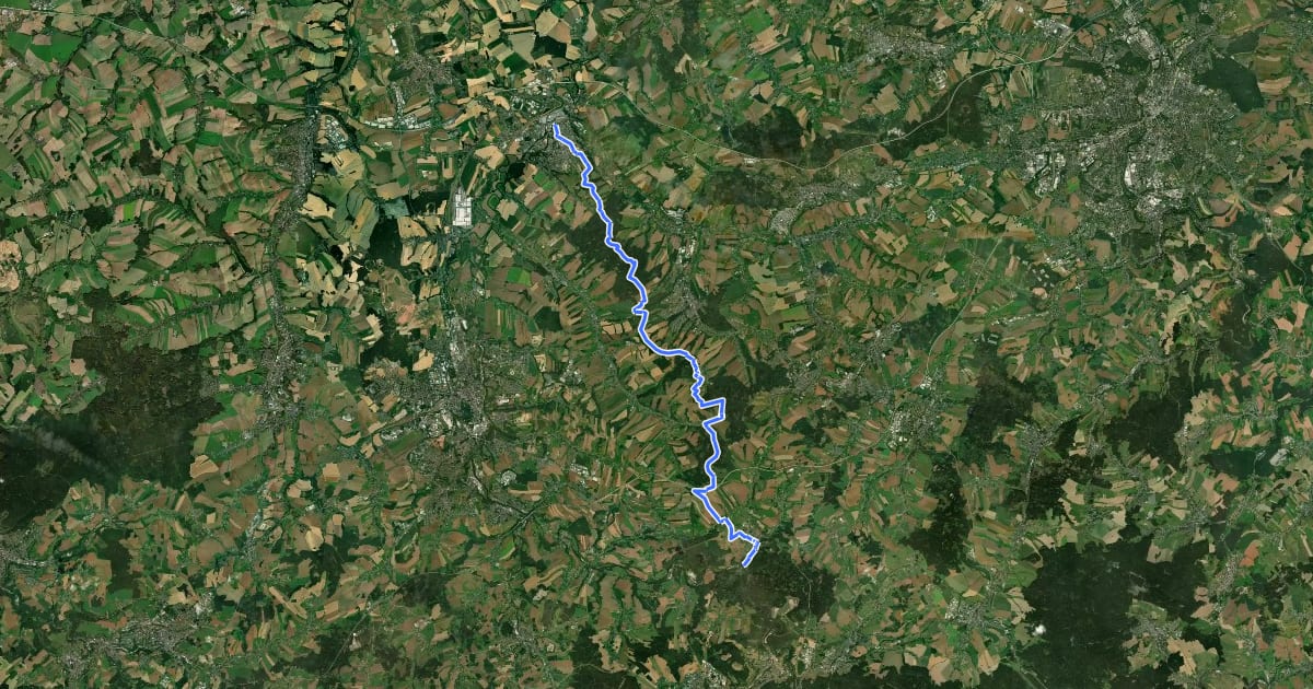 Маршрут Ww Glauchau-Hartenstein на спутниковом снимке