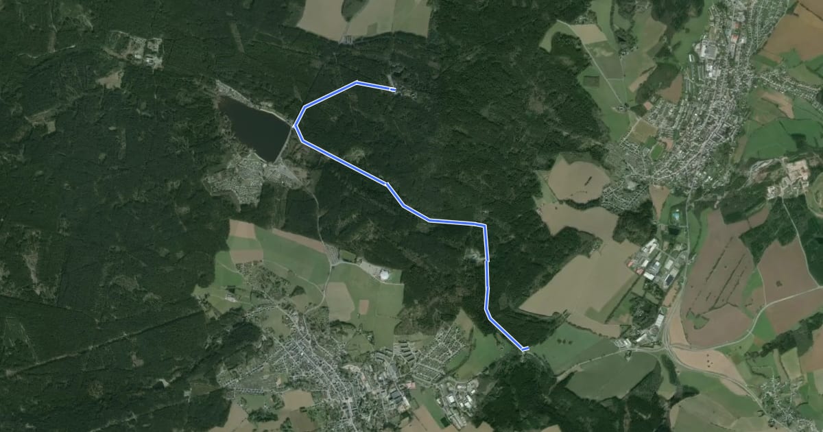 Маршрут Ww Greifenbachmühle-Greifenbachstauweiher на спутниковом снимке
