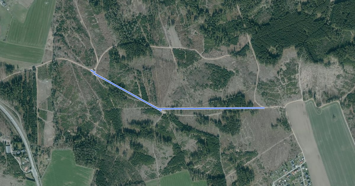 Маршрут WW Großer Heuweg-Zwönitzer Strasse на спутниковом снимке