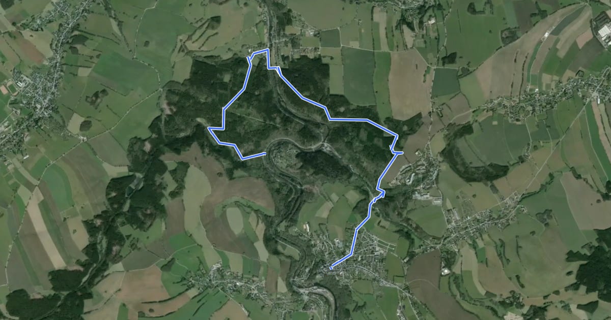 Маршрут Ww Heidelbachtal-Hopfgarten-Warmbad-Wolkenstein на спутниковом снимке